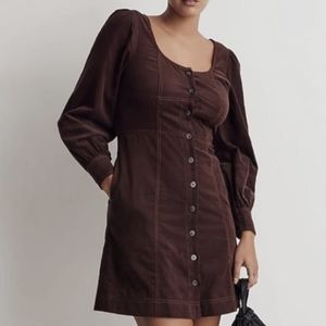 Madewell | BNWT Corduroy Long-Sleeve Dress Size 12